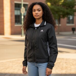Adidas Black Zip Up Track Jacket Size Small‎